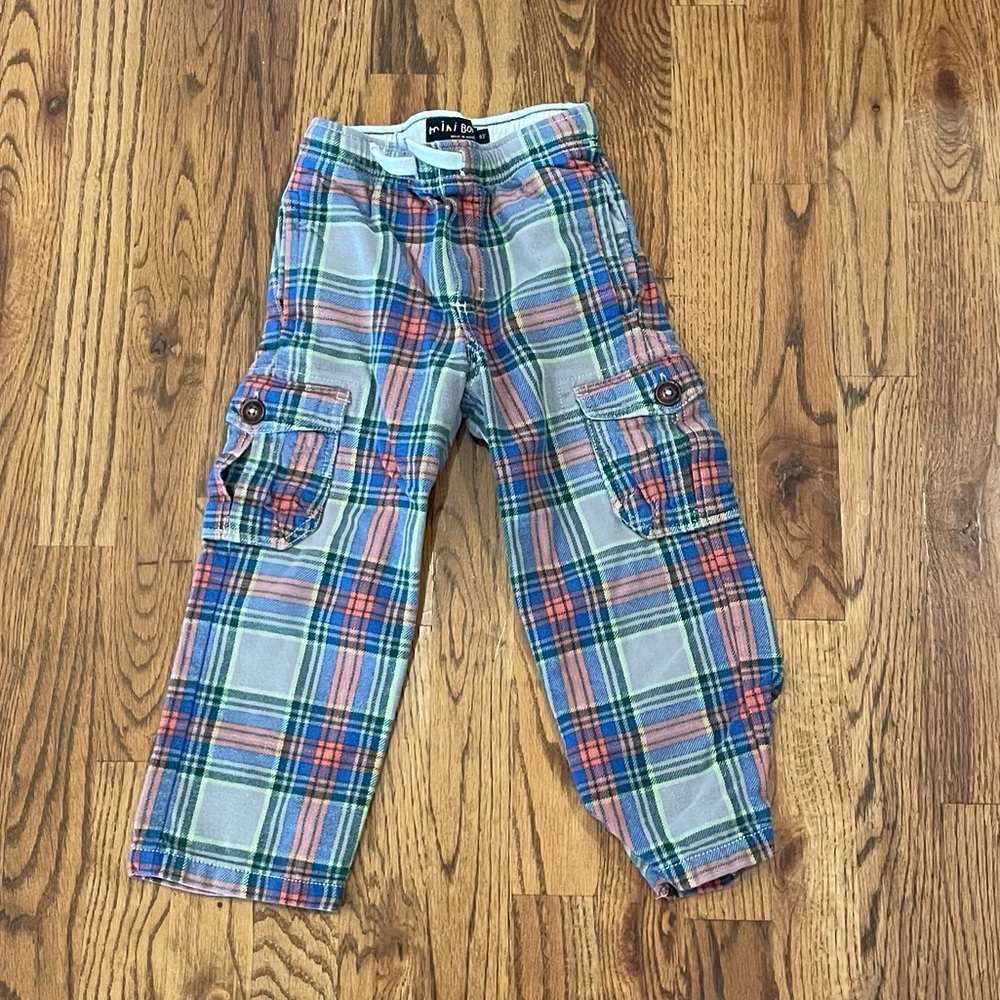 Mini Boden plaid pants. 4 year old